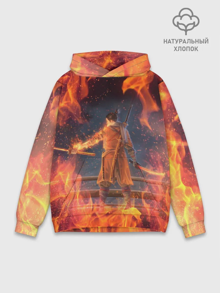 Худи мужской база хлопок / Warrior | Sekiro shadows die twice