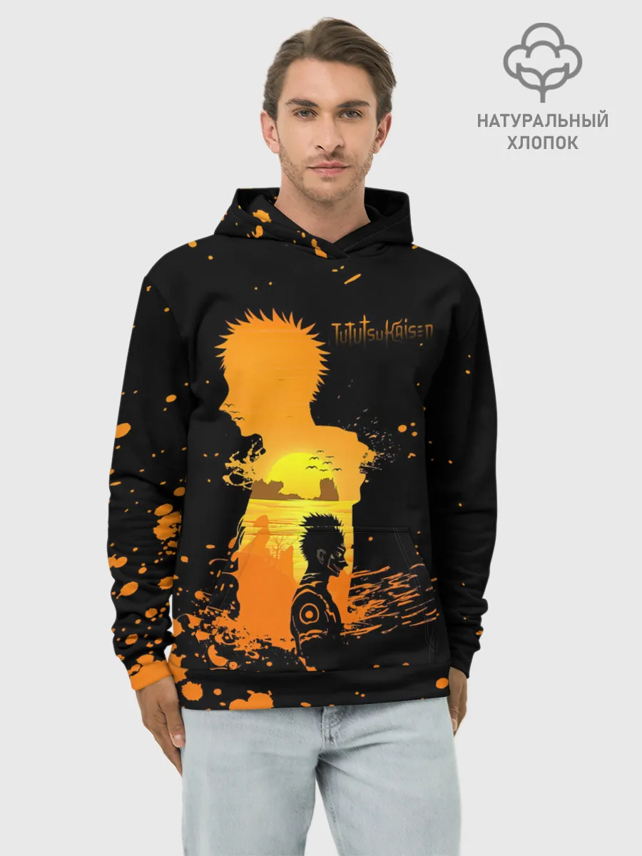 Худи мужской база хлопок / Рёмен Сукуна Магическая битва