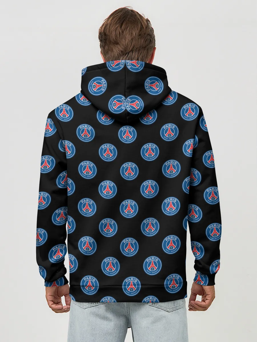 Худи мужской база хлопок / ПСЖ ПАТТЕРН | PSG PATTERN