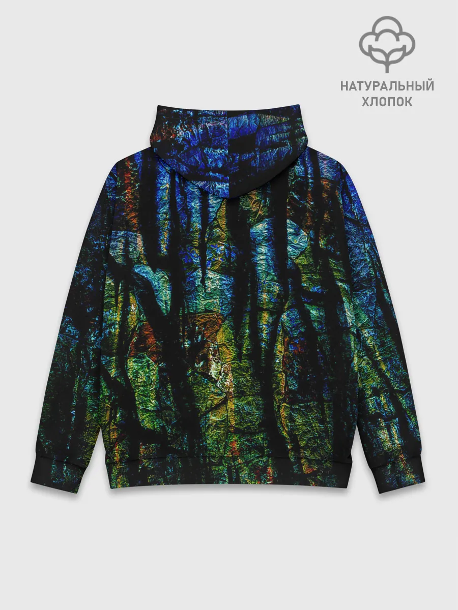 Худи мужской база хлопок / Разноцветная гора