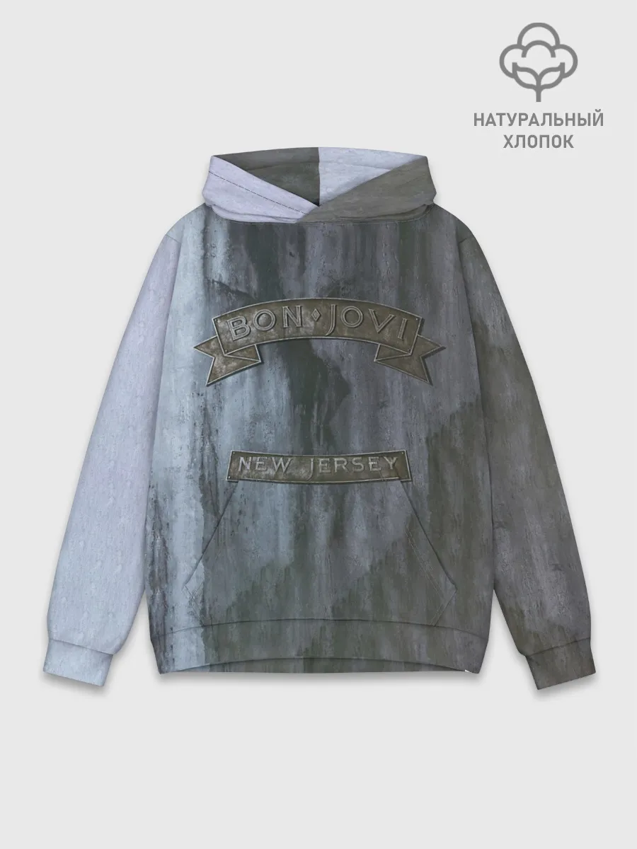 Худи мужской база хлопок / New Jersey - Bon Jovi