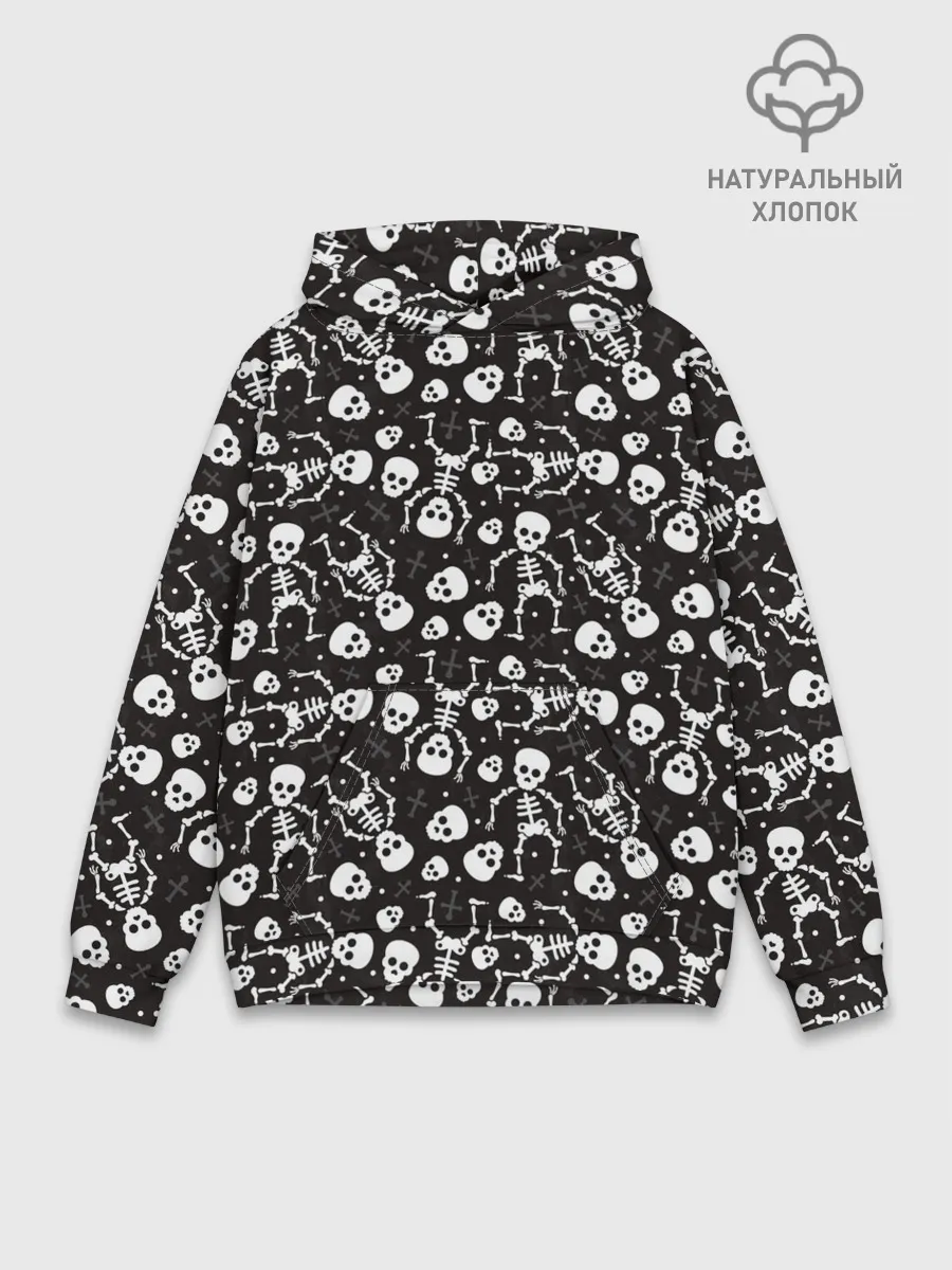Худи мужской база хлопок / Скелеты
