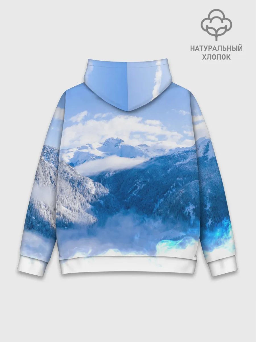 Худи мужской база хлопок / Печать Велеса | Волчья лапа