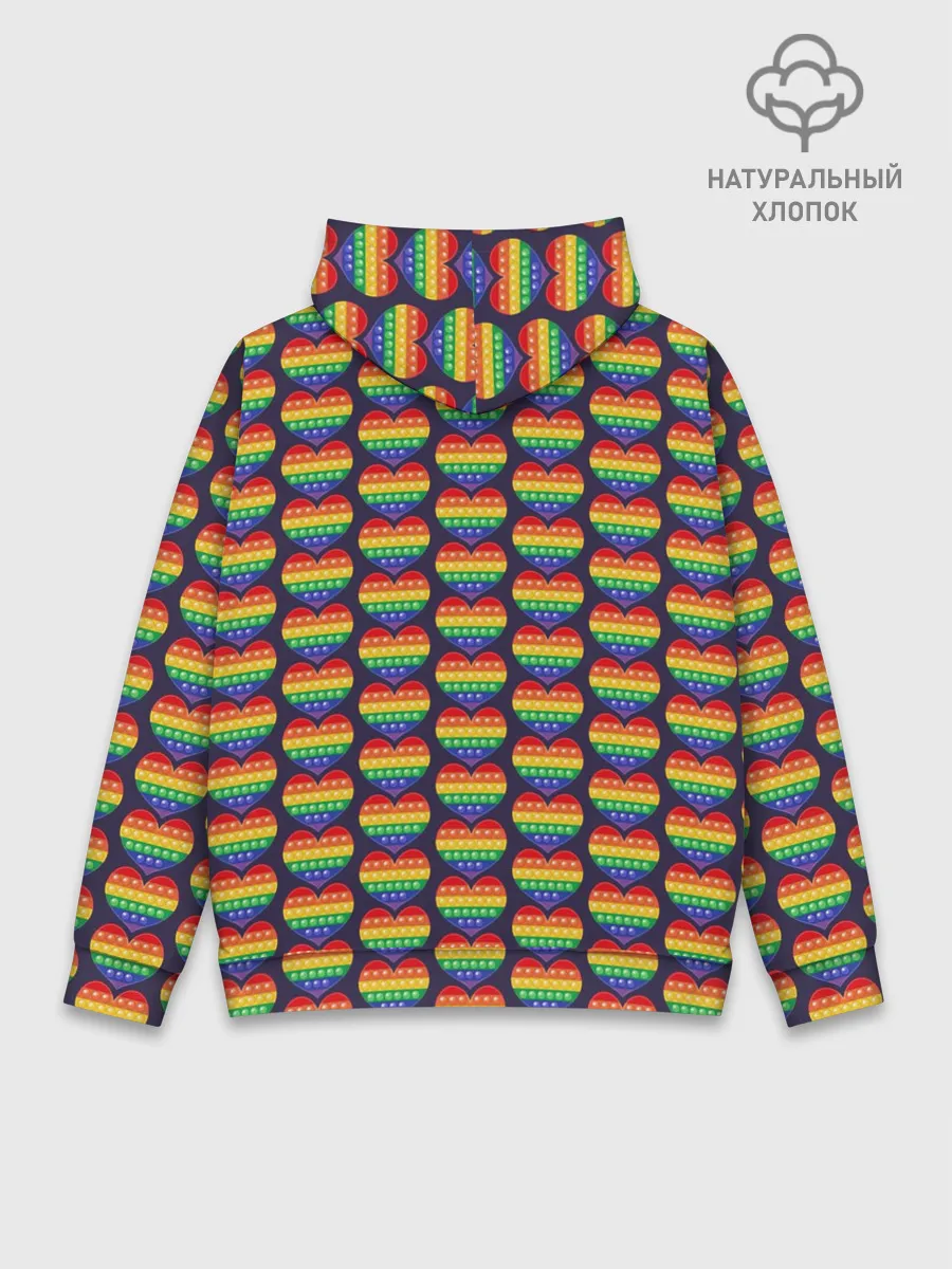 Худи мужской база хлопок / Большое сердце ПОП-ИТа