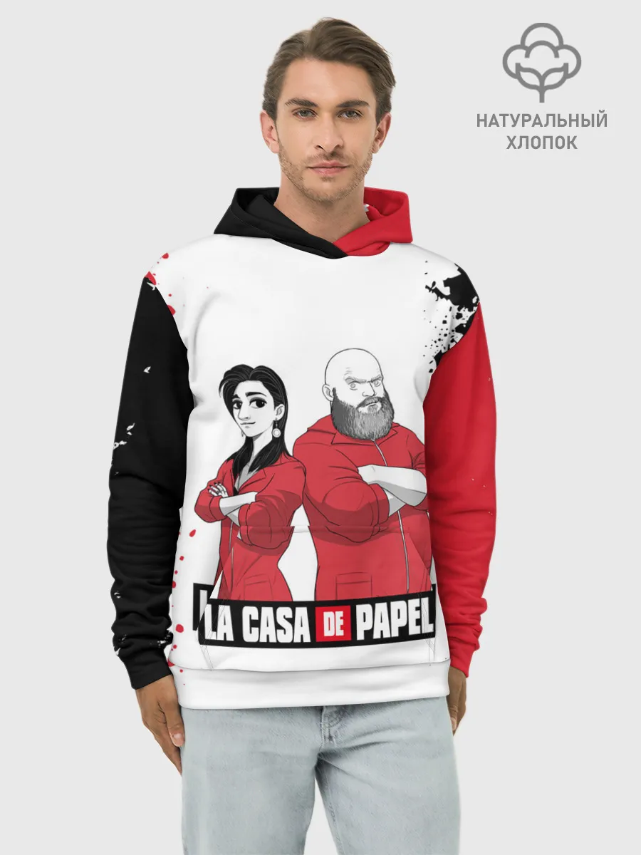 Худи мужской база хлопок / Nairobi | Helsinki | La Casa de Papel