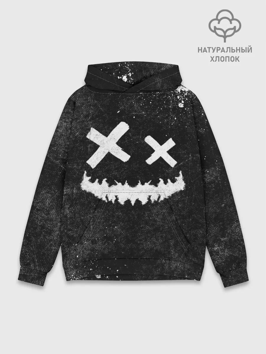 Худи мужской база хлопок / BW Emoji