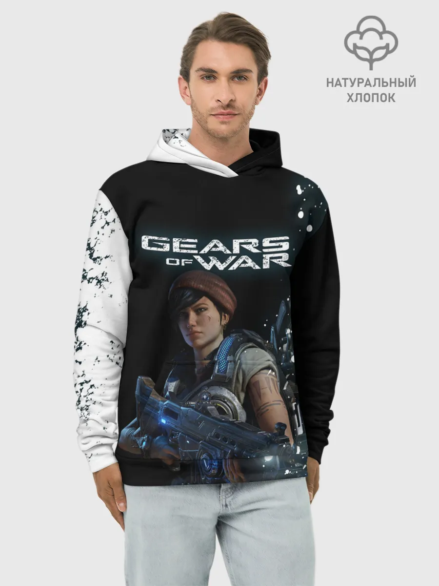 Худи мужской база хлопок / GEARS OF WAR | ШЕСТЕРЕНКИ
