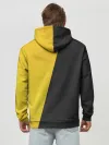 Худи мужской база хлопок / Yellow and Black Emoji