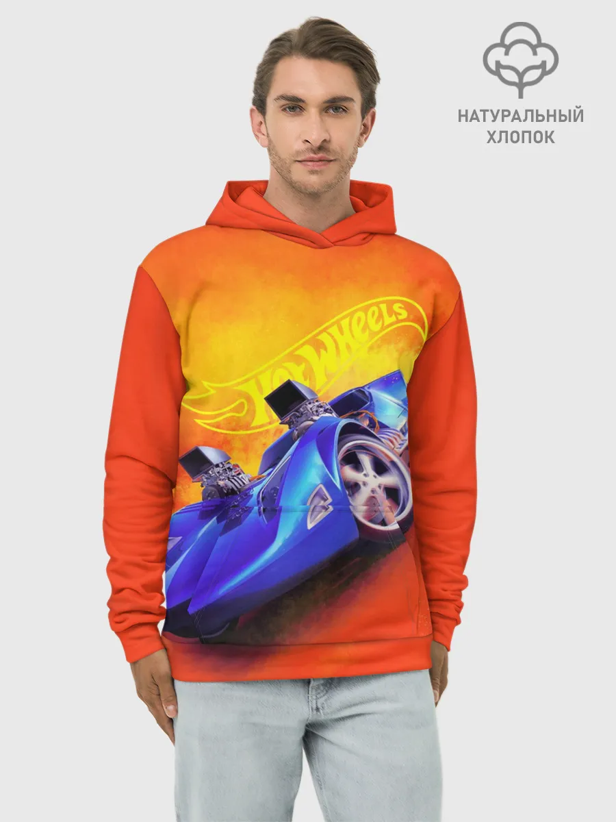 Худи мужской база хлопок / Hot Wheels. Хот Вилс