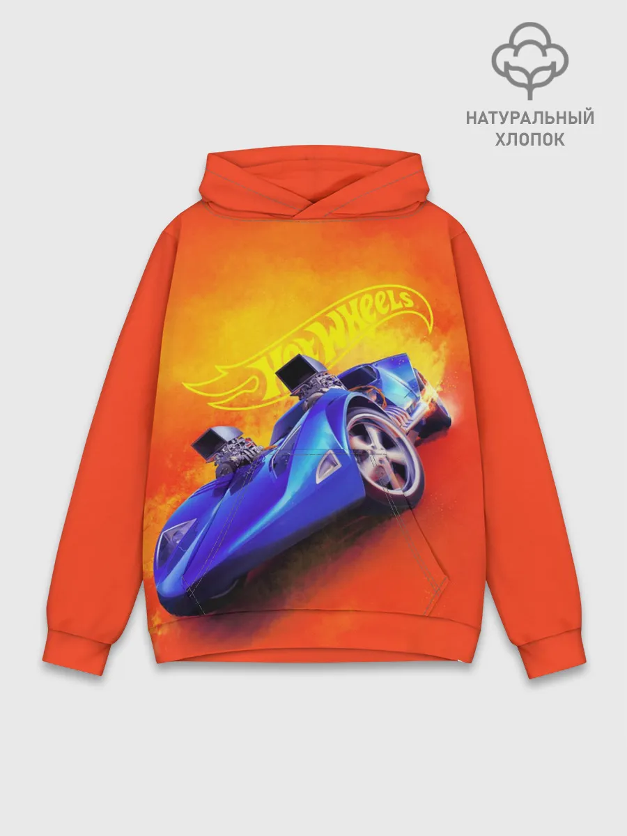 Худи мужской база хлопок / Hot Wheels. Хот Вилс
