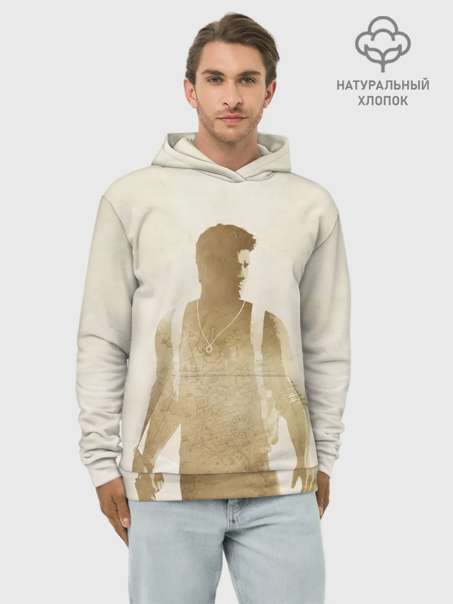Худи мужской база хлопок / Силуэт Нейта Дрейка Uncharted