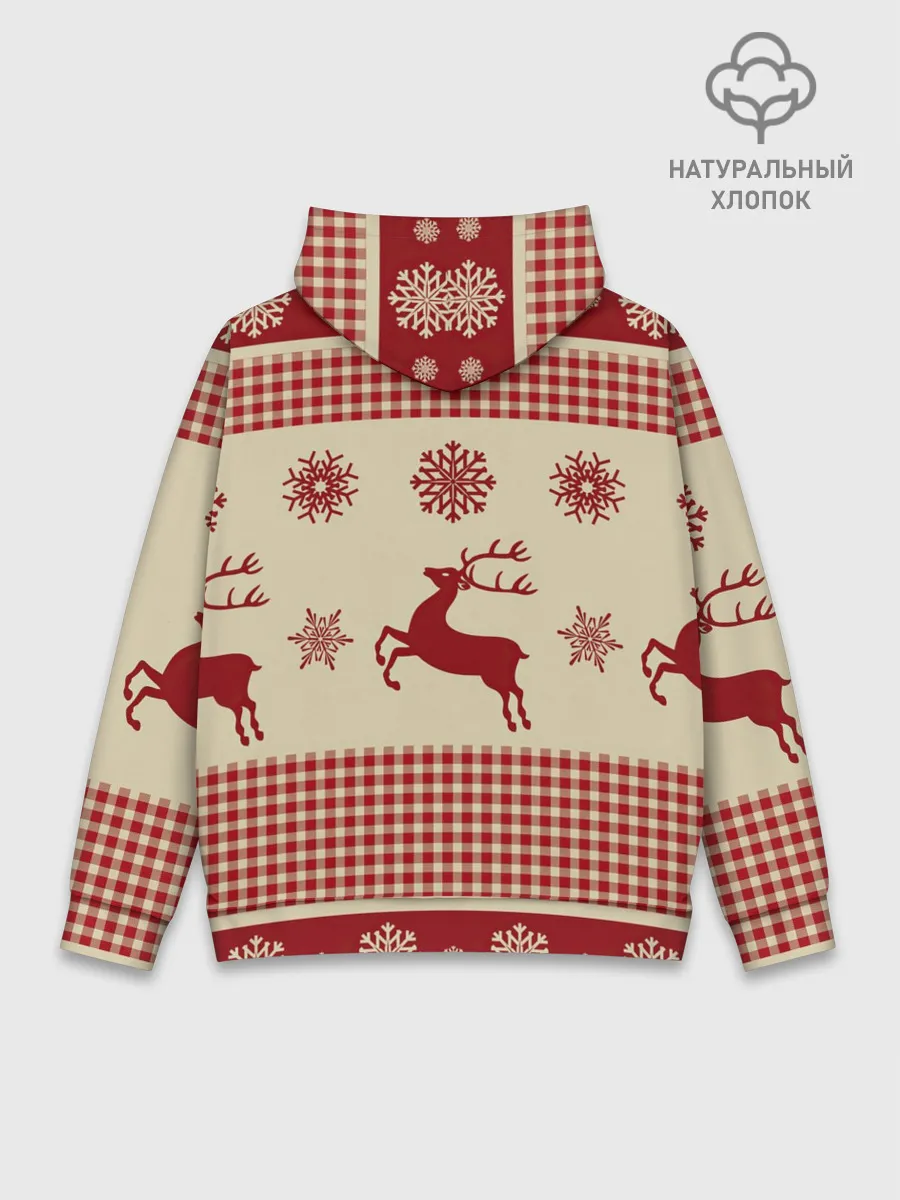 Худи мужской база хлопок / Олени