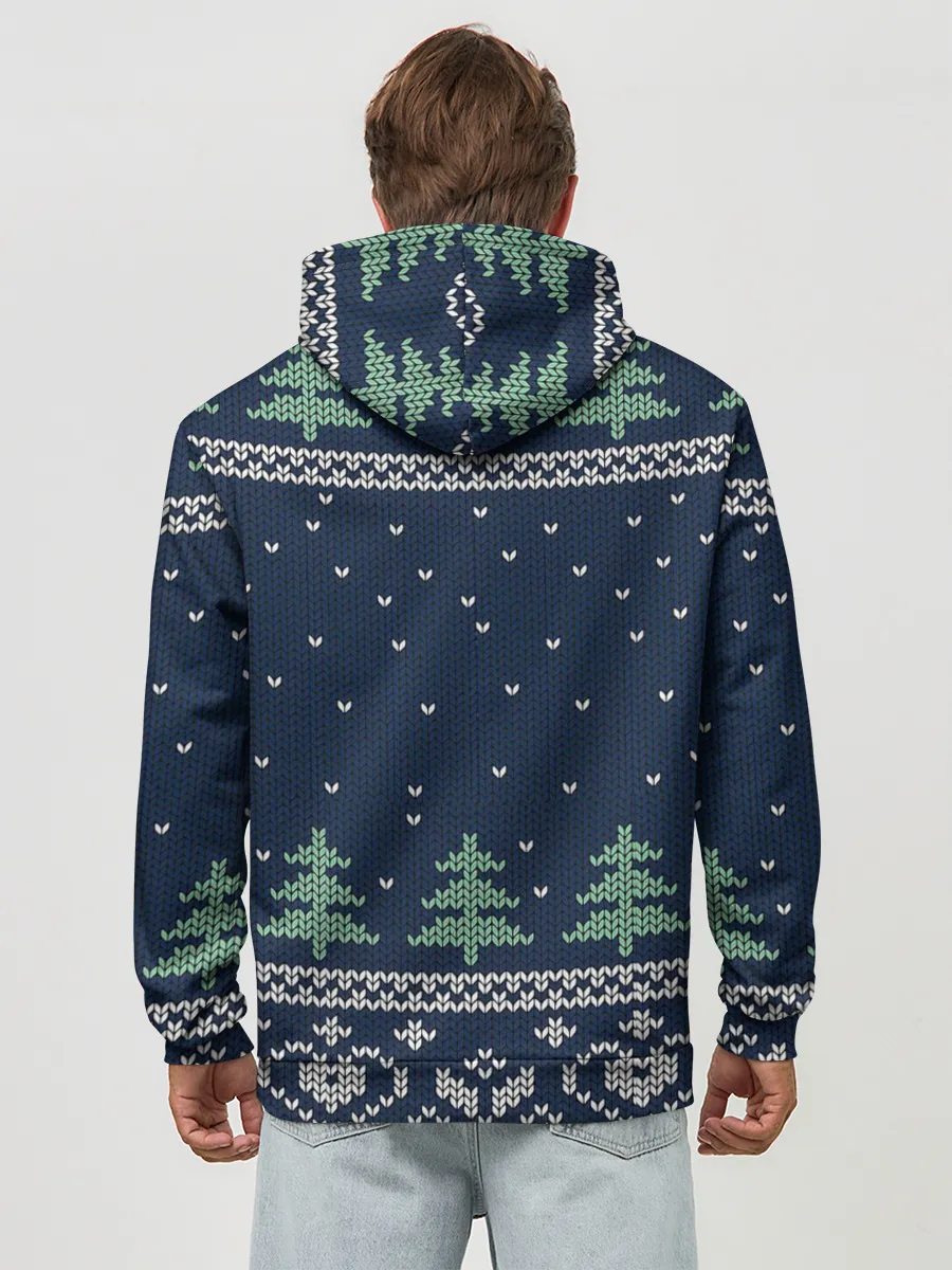 Худи мужской база хлопок / Зимняя ночь