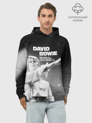Худи мужской база хлопок / Welcome to the Blackout - David Bowie