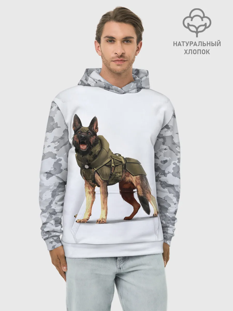 Худи мужской база хлопок / Служебная собака | К9 | K9