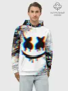 Худи мужской база хлопок / MARSHMELLOW GLITCH