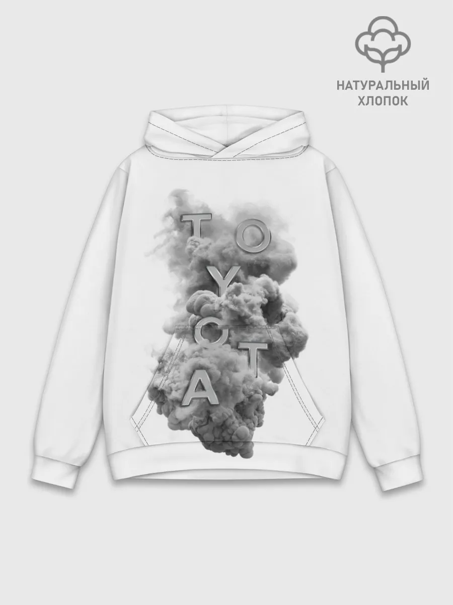 Худи мужской база хлопок / TOYOTA SMOKE