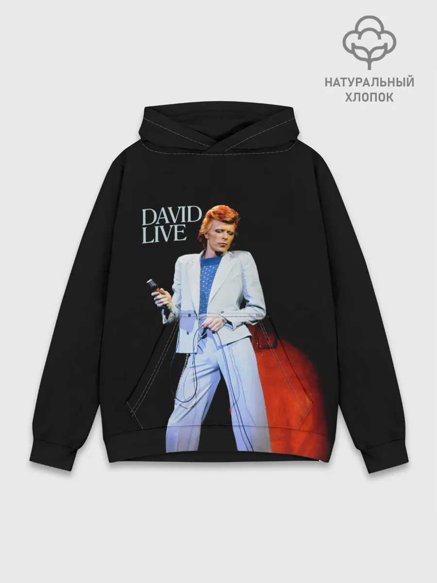 Худи мужской база хлопок / David Live - David Bowie