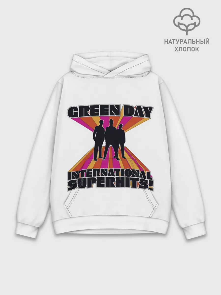 Худи мужской база хлопок / International Superhits! Green Day