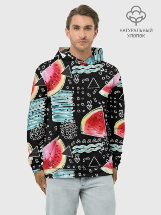 Худи мужской база хлопок / сладкий арбуз