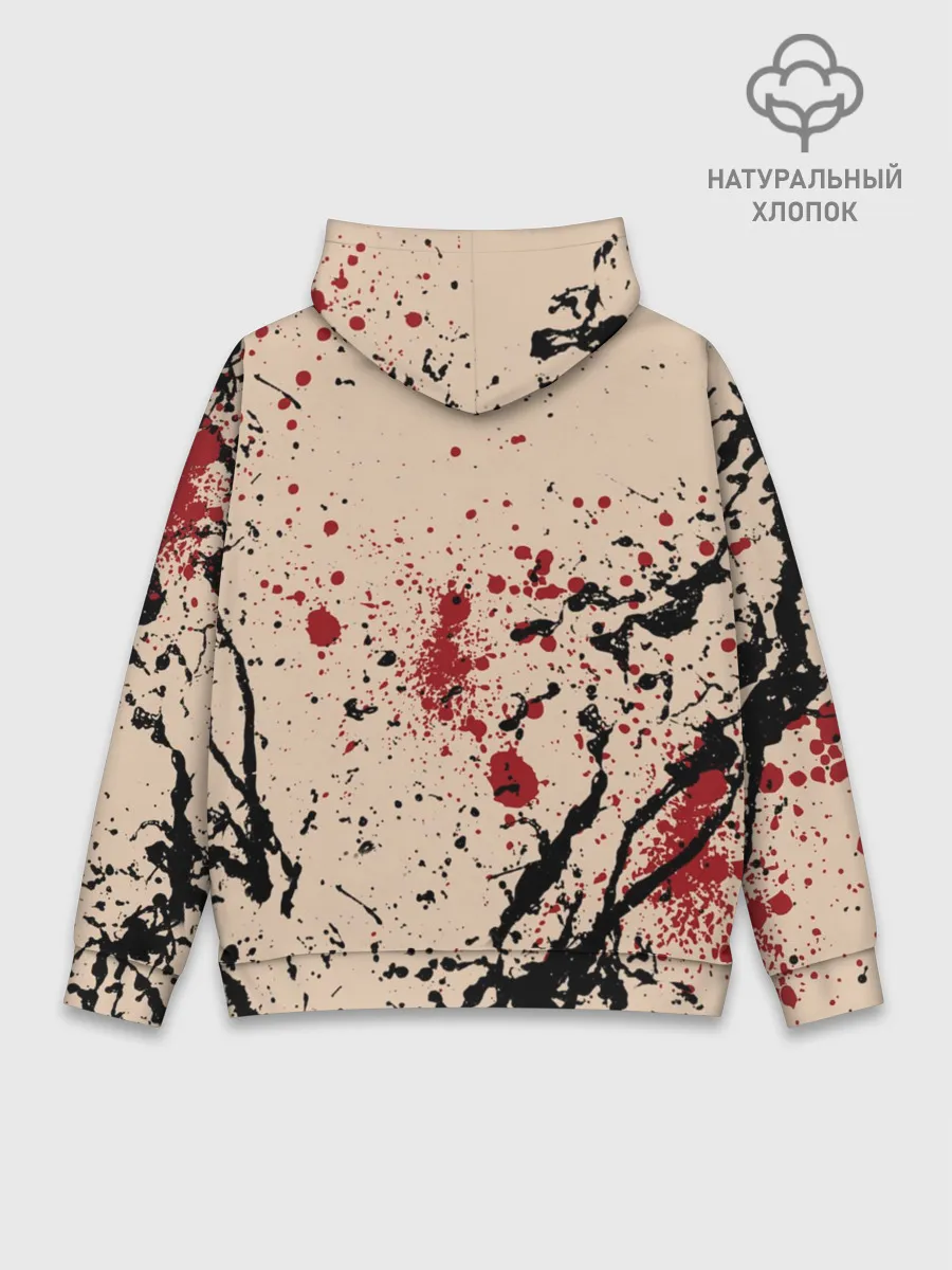 Худи мужской база хлопок / Череп Хипстер Брызги Краски