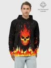 Худи мужской база хлопок / Пылающий Череп