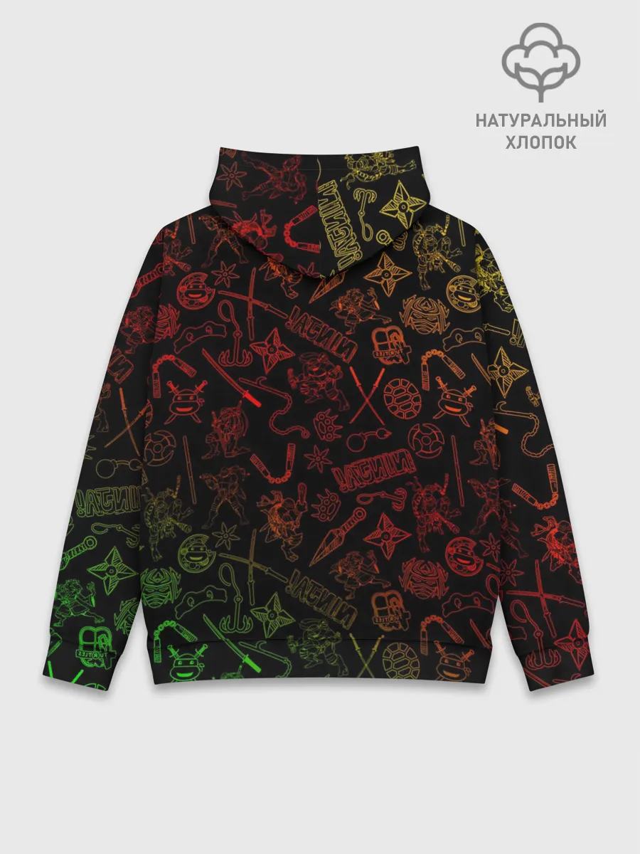 Худи мужской база хлопок / Ниндзя Черепашки | Иконки