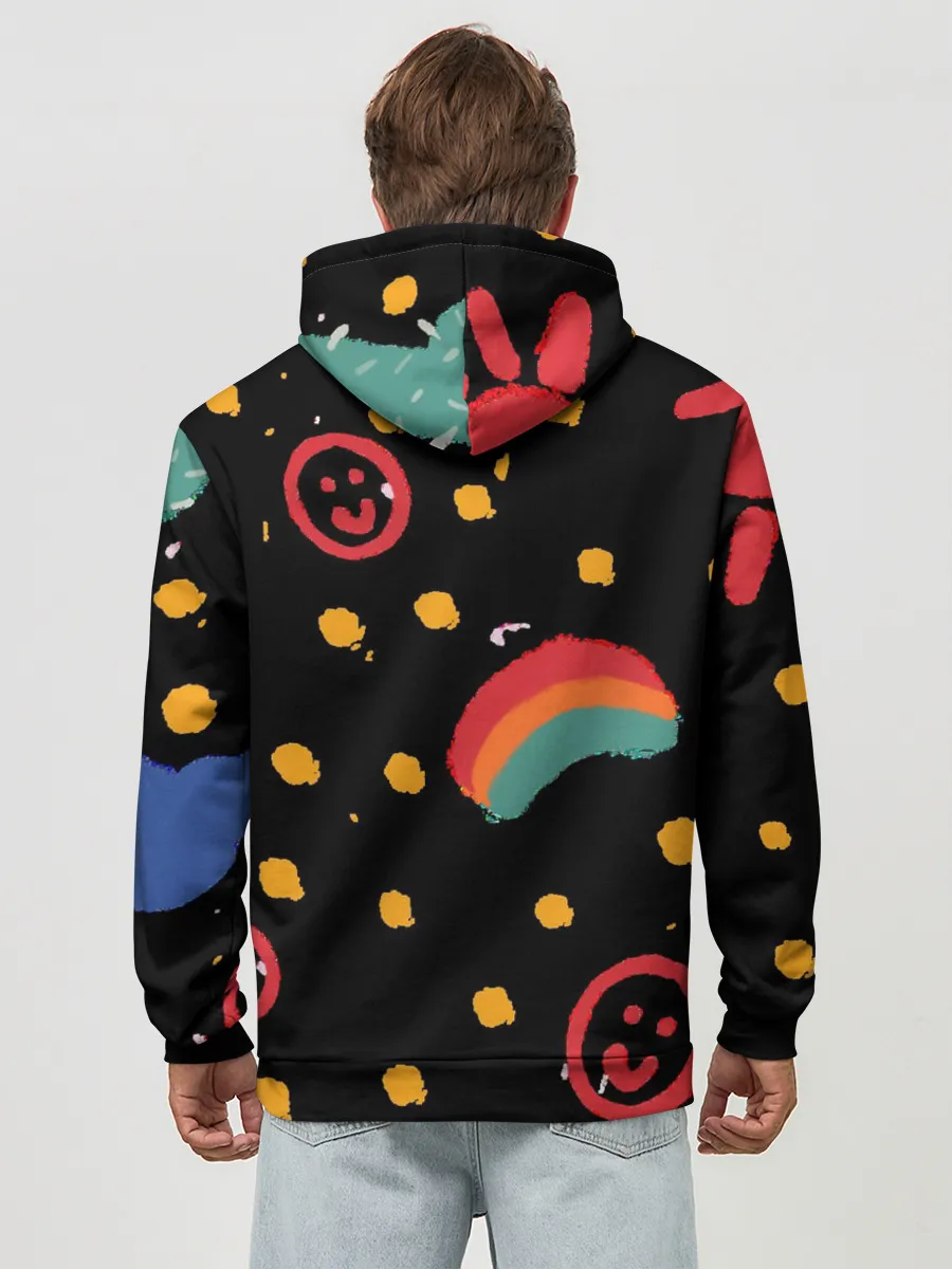 Худи мужской база хлопок / красочное детство