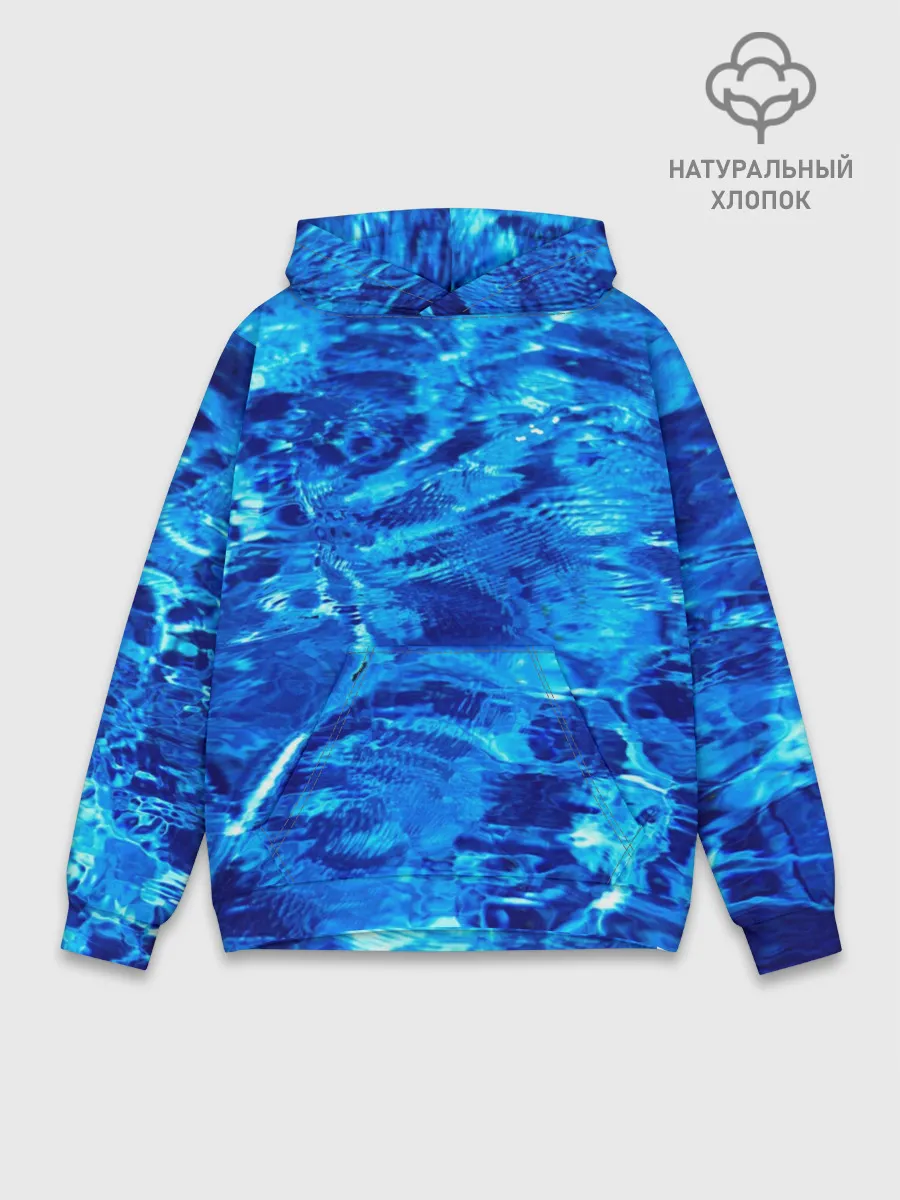 Худи мужской база хлопок / Голубая Вода