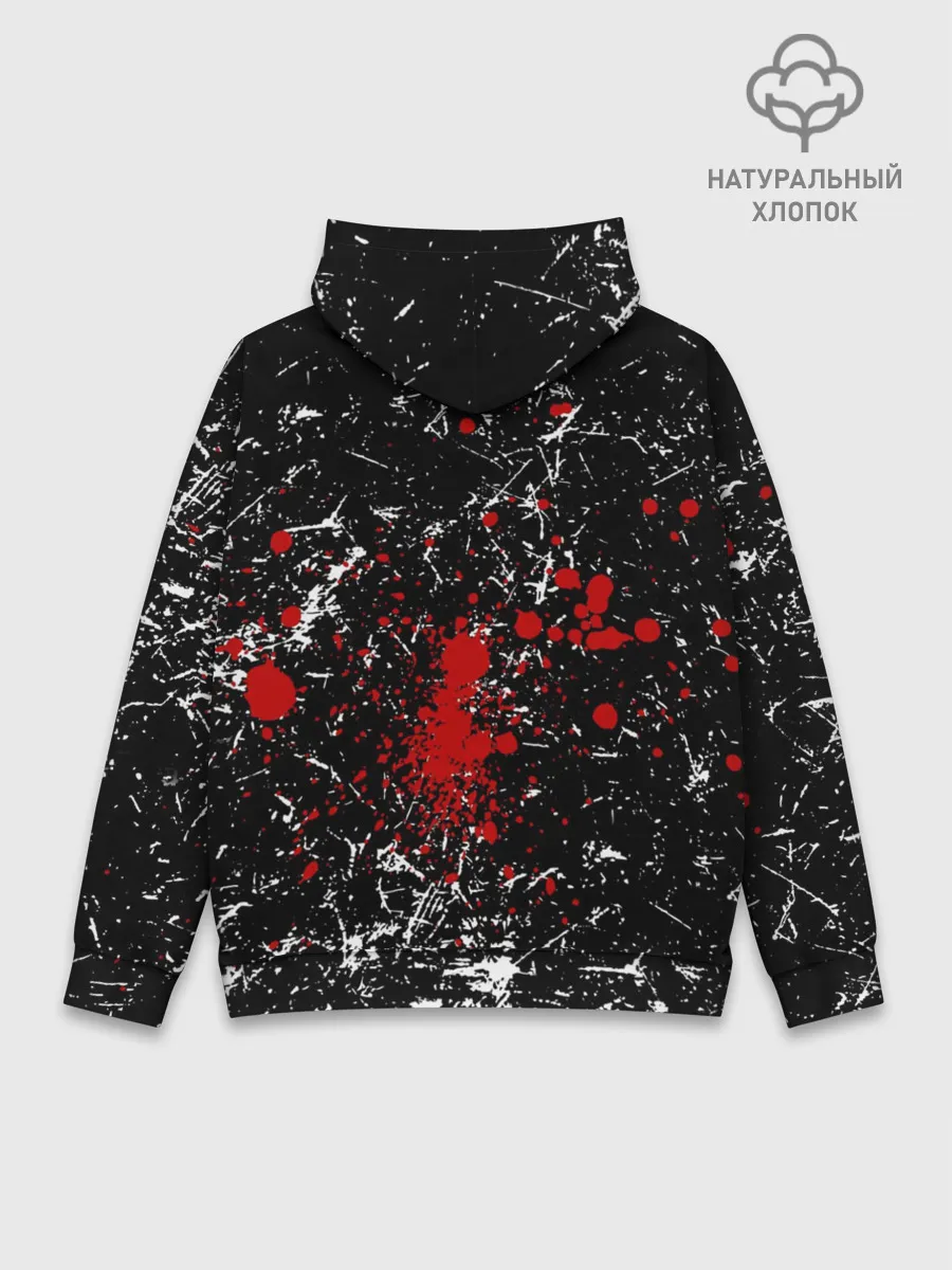 Худи мужской база хлопок / Брызги Череп Хипстер Гранж