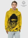 Худи мужской база хлопок / Череп Хипстер Гранж Брызги