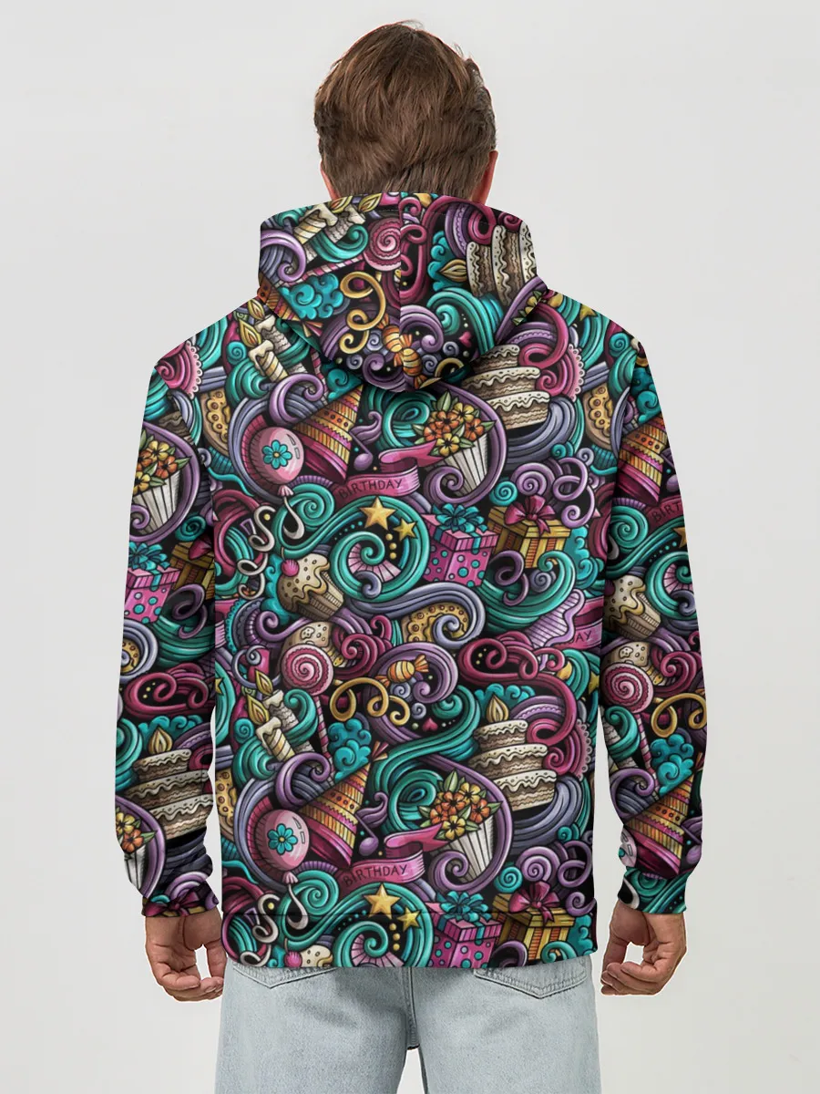 Худи мужской база хлопок / Happy Birthday