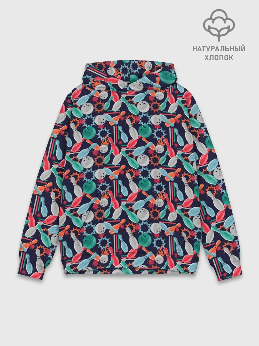 Худи мужской база хлопок / Боулинг