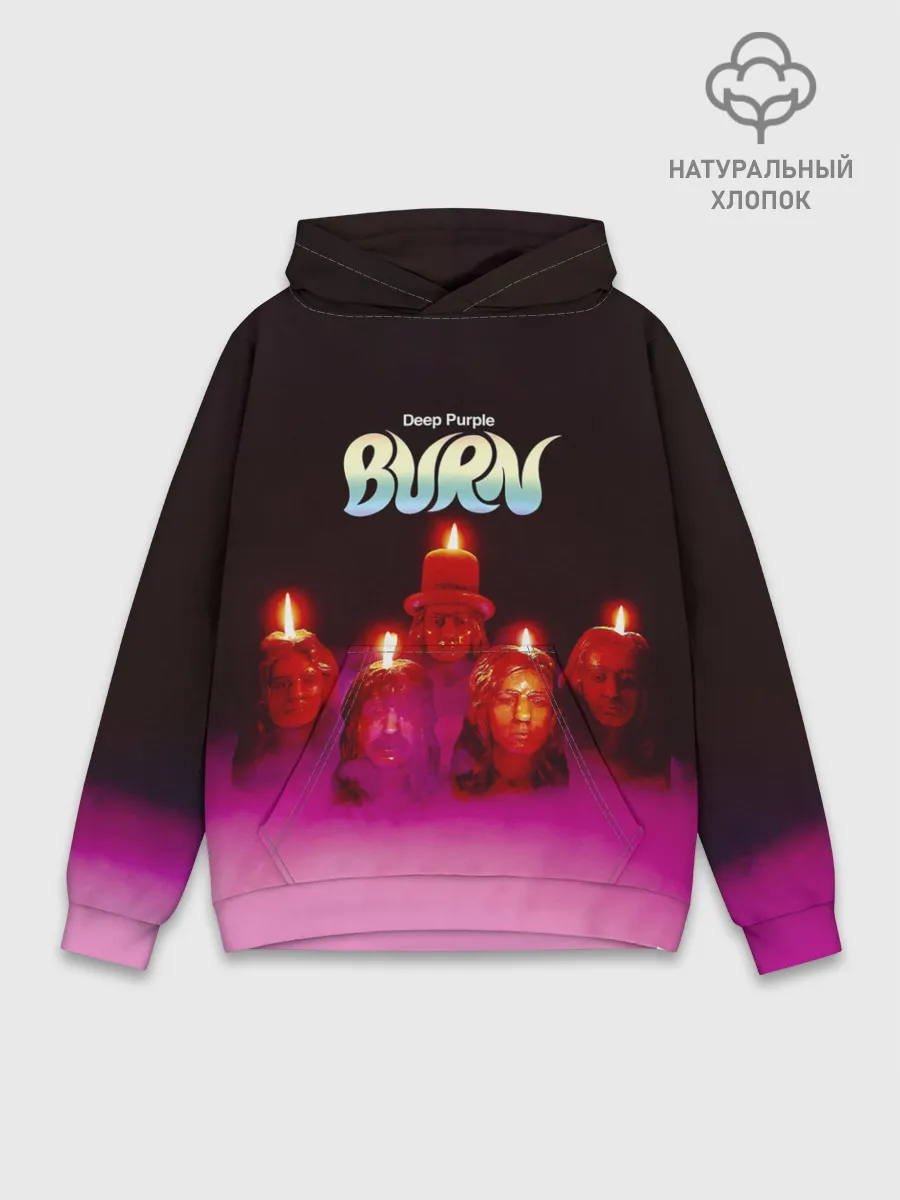 Худи мужской база хлопок / Deep Purple - Burn
