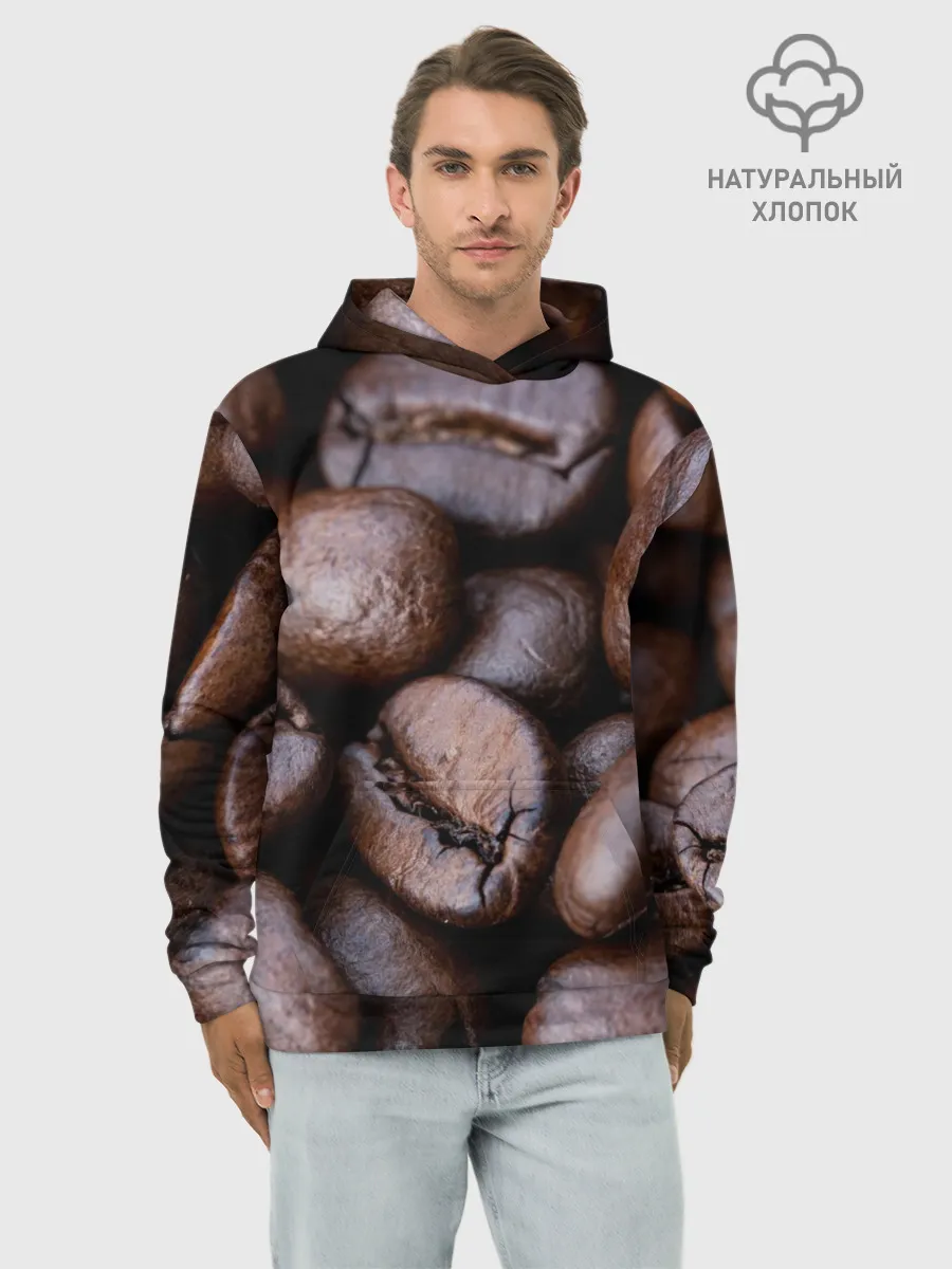Худи мужской база хлопок / Кофейные зёрна