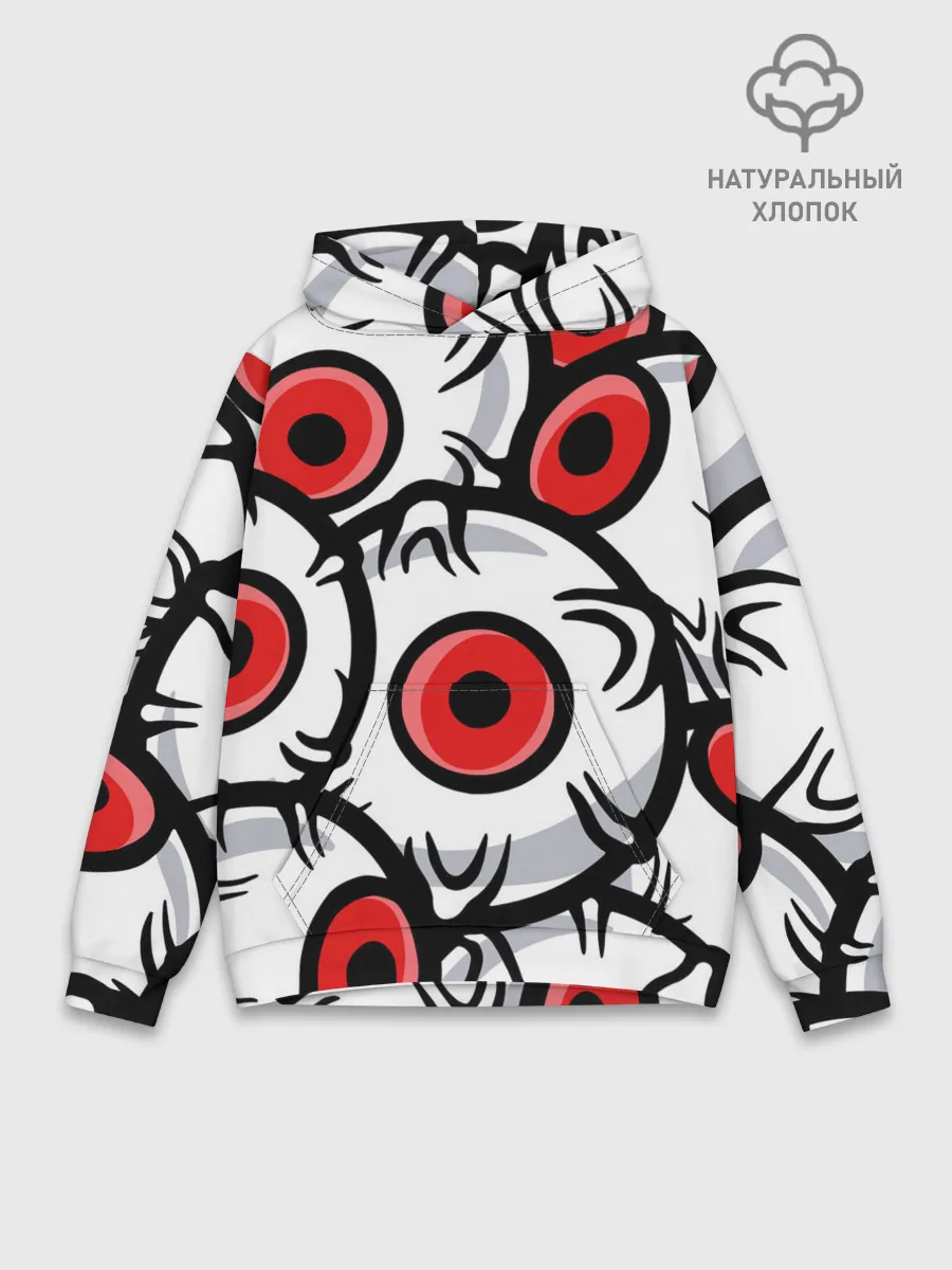 Худи мужской база хлопок / ГЛАЗА ЗЛОДЕЯ | RED EYES