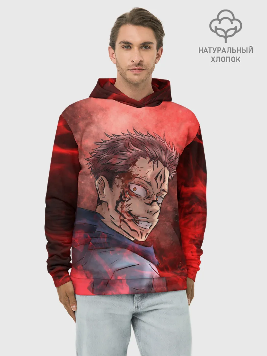 Худи мужской база хлопок / Itadori Yuji | Магическая битва