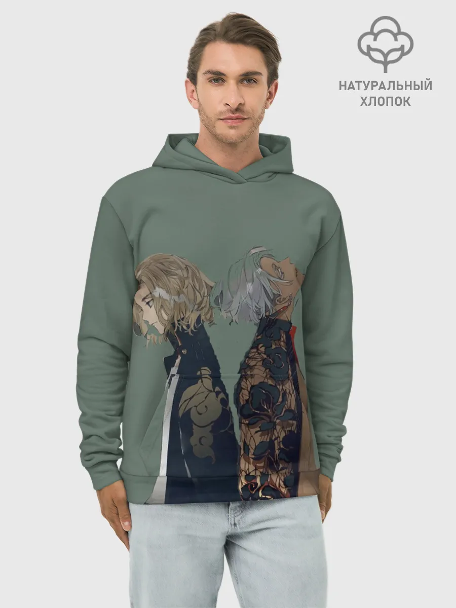 Худи мужской база хлопок / Токийские мстители Майки