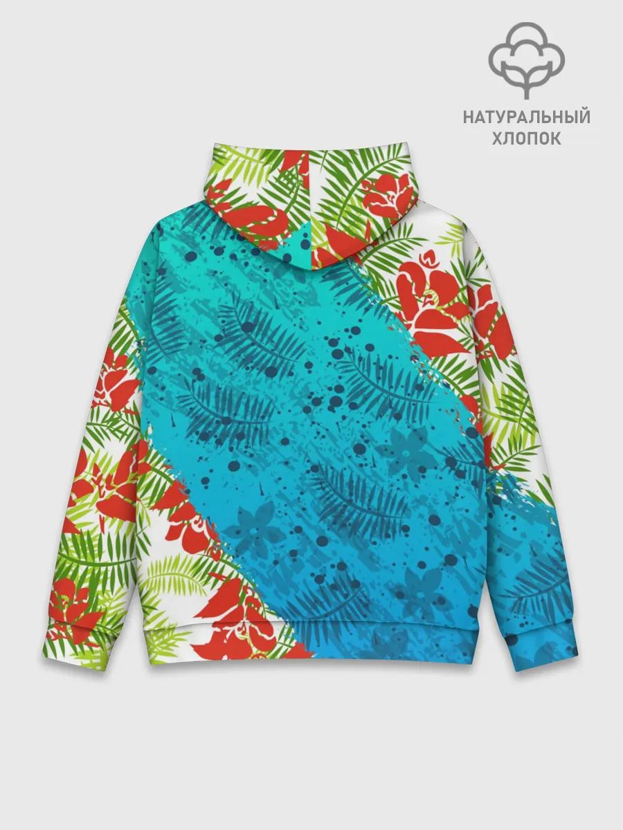 Худи мужской база хлопок / ЛЕТНИЕ КРАСКИ | ТРОПИКИ / SUMMER / МОРЕ