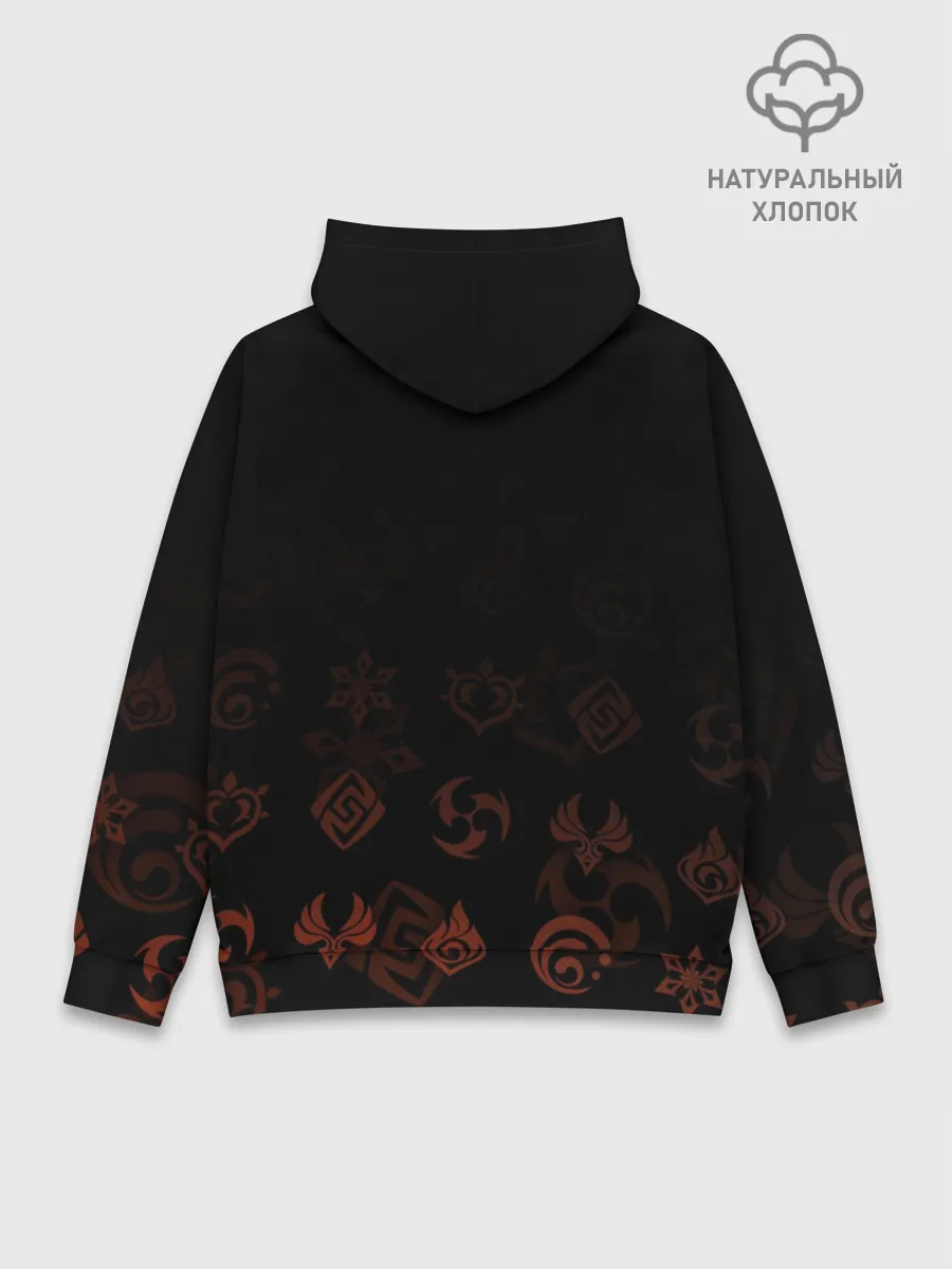 Худи мужской база хлопок / Дилюк, Genshin Impact