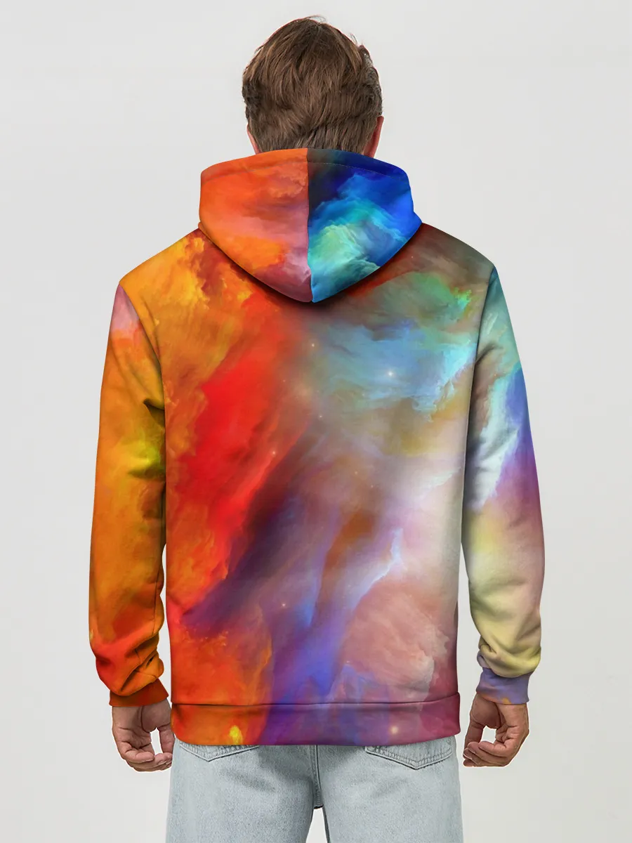 Худи мужской база хлопок / Сине-желтое небо