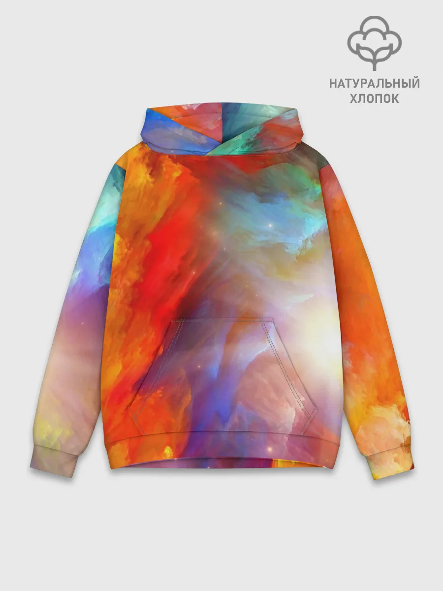 Худи мужской база хлопок / Сине-желтое небо