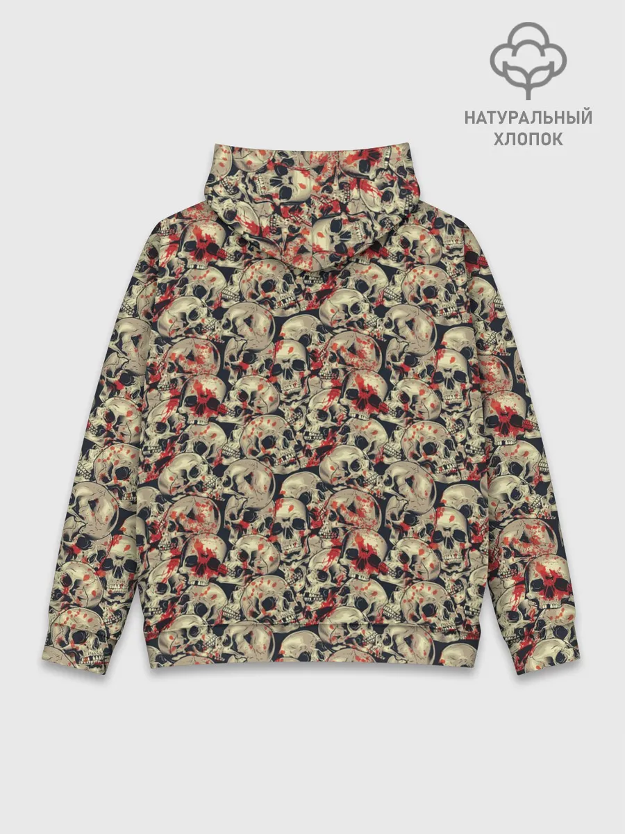 Худи мужской база хлопок / Кровавые Черепа