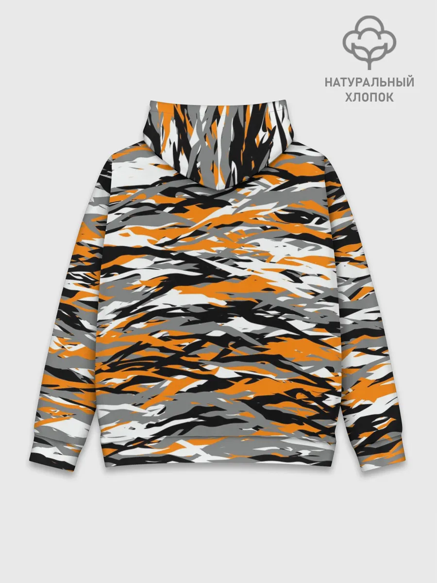 Худи мужской база хлопок / Тигровый камуфляж