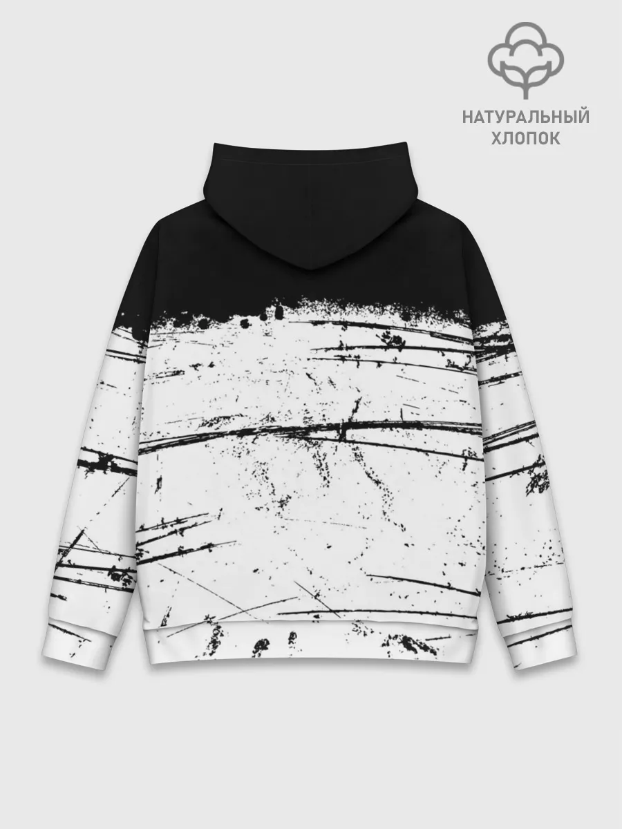 Худи мужской база хлопок / ИСПАЧКАННЫЙ КРАСКОЙ