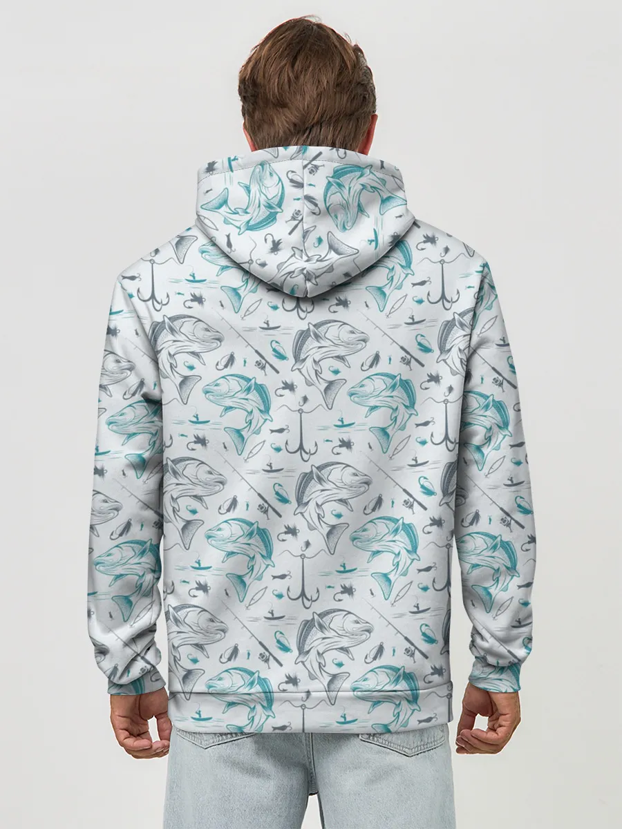 Худи мужской база хлопок / Рыбалка