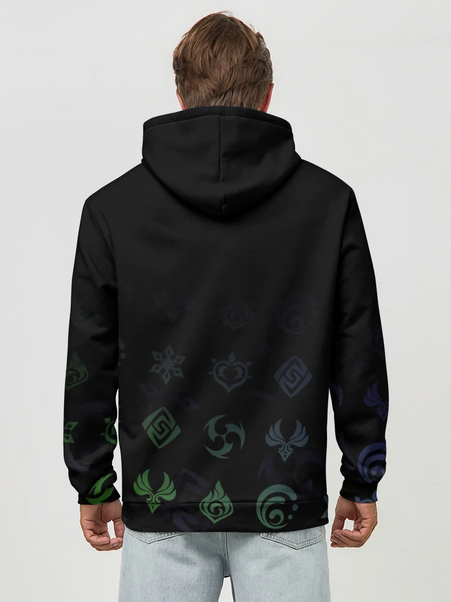 Худи мужской база хлопок / Лиза, Genshin Impact