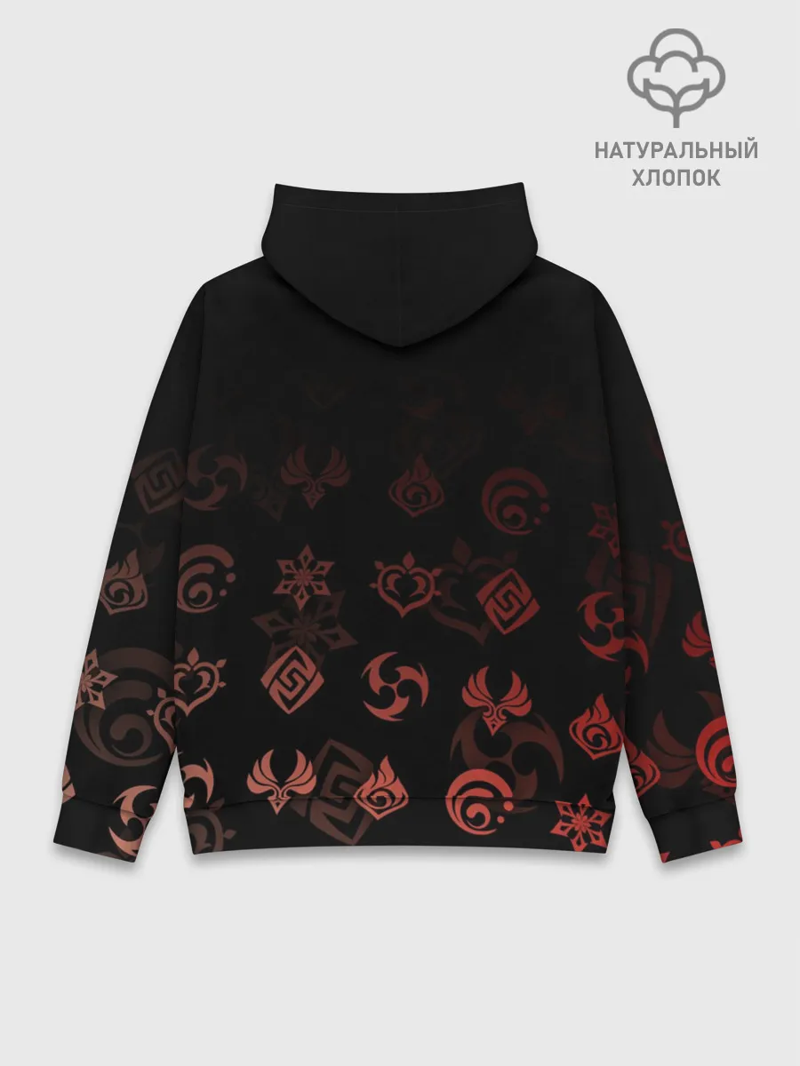 Худи мужской база хлопок / Кли, Genshin Impact