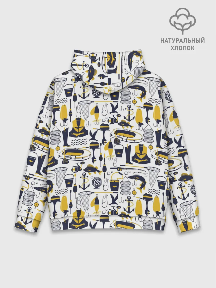 Худи мужской база хлопок / Рыбалка