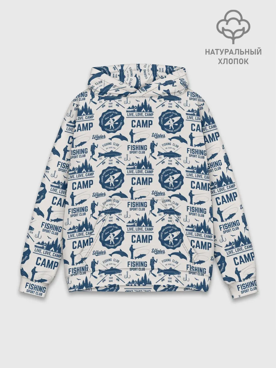 Худи мужской база хлопок / Fishing Club